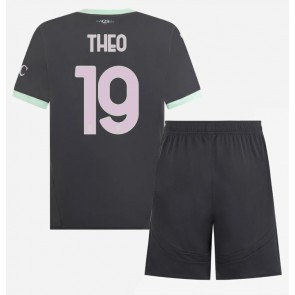 AC Milan Theo Hernandez #19 Dětské Alternativní dres komplet 2024-25 Krátký Rukáv (+ trenýrky)